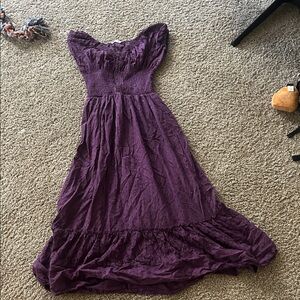 Chic Purple Midi Dress for Women